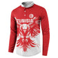 Custom Tunisia Football Button Sweatshirt Eagles of Carthage Spirit