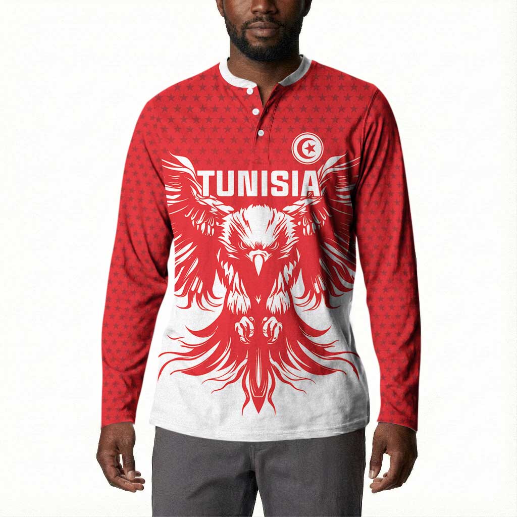 Custom Tunisia Football Button Sweatshirt Eagles of Carthage Spirit