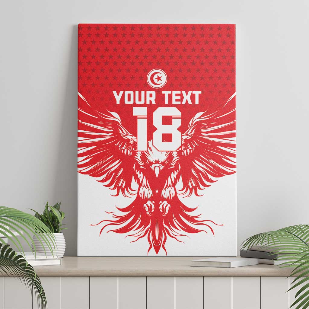 Custom Tunisia Football Canvas Wall Art Eagles of Carthage Spirit - African Pride