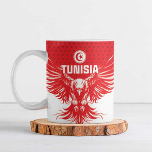 Custom Tunisia Football Ceramic Mug Eagles of Carthage Spirit - African Pride