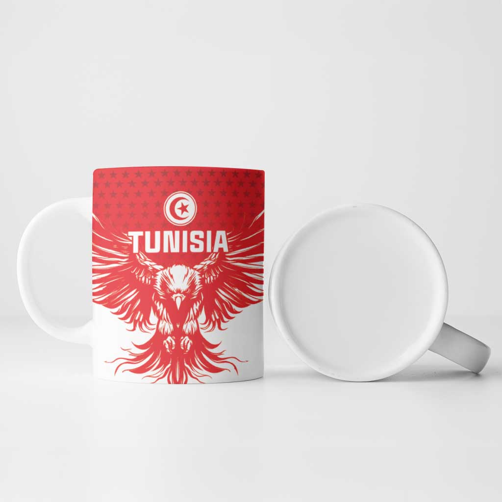 Custom Tunisia Football Ceramic Mug Eagles of Carthage Spirit - African Pride