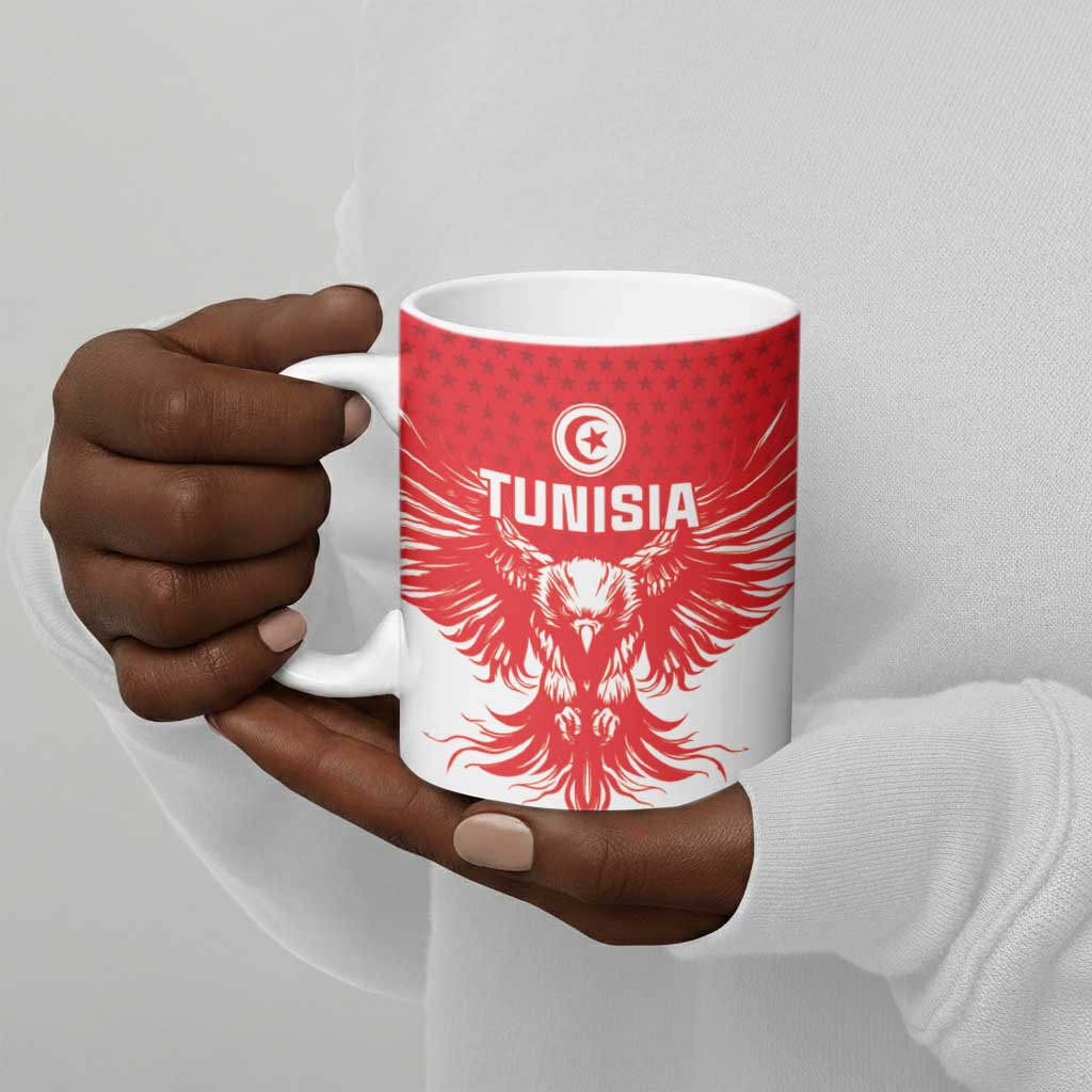 Custom Tunisia Football Ceramic Mug Eagles of Carthage Spirit - African Pride