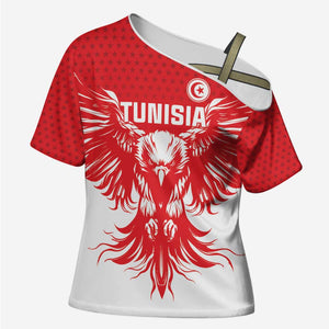 Custom Tunisia Football Cross Shoulder Shirt Eagles of Carthage Spirit - African Pride