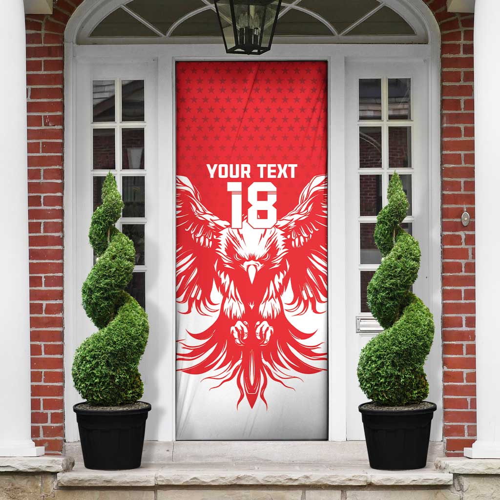 Custom Tunisia Football Door Cover Eagles of Carthage Spirit - African Pride
