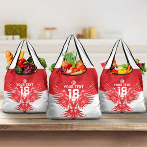 Custom Tunisia Football Grocery Bag Eagles of Carthage Spirit - African Pride