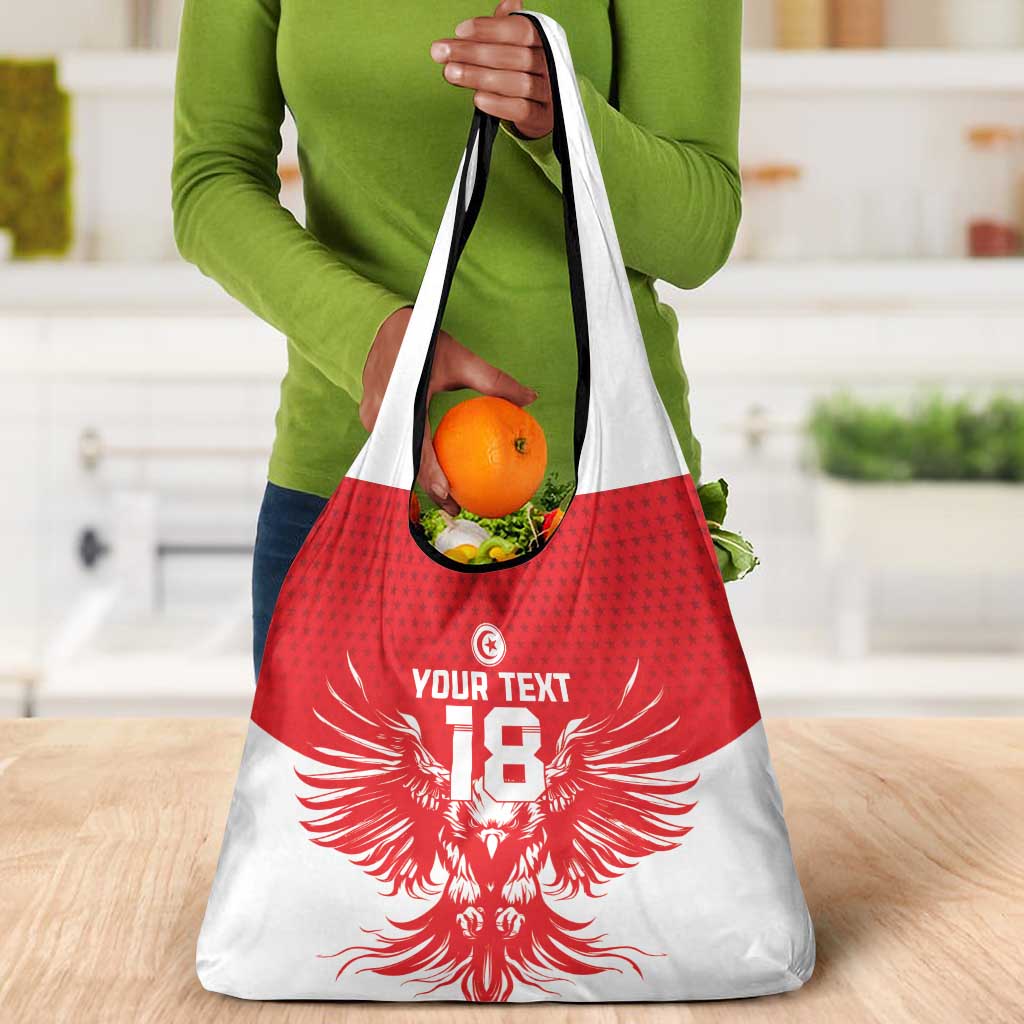 Custom Tunisia Football Grocery Bag Eagles of Carthage Spirit - African Pride