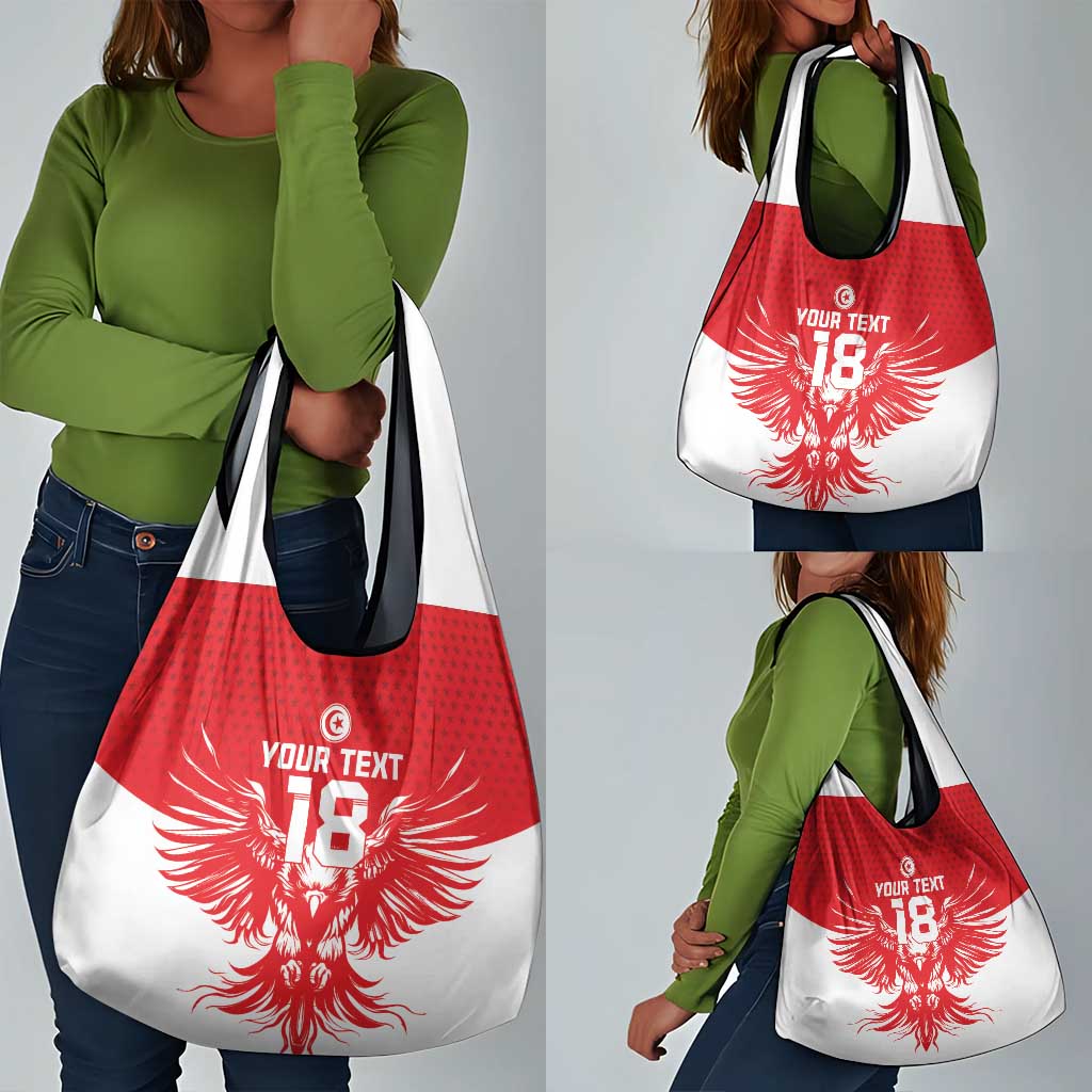 Custom Tunisia Football Grocery Bag Eagles of Carthage Spirit - African Pride