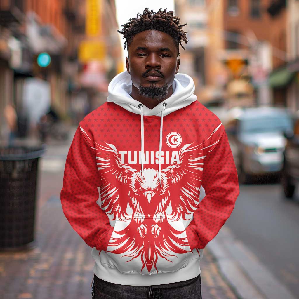 Custom Tunisia Football Hoodie Eagles of Carthage Spirit - African Pride