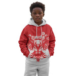 Custom Tunisia Football Kid Hoodie Eagles of Carthage Spirit - African Pride