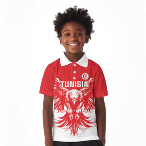 Custom Tunisia Football Kid Polo Shirt Eagles of Carthage Spirit - African Pride