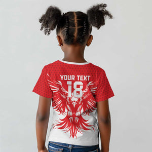 Custom Tunisia Football Kid T shirt Eagles of Carthage Spirit - African Pride