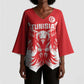Custom Tunisia Football Kimono Sleeve Blouse Eagles of Carthage Spirit - African Pride
