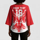 Custom Tunisia Football Kimono Sleeve Blouse Eagles of Carthage Spirit - African Pride