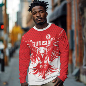 Custom Tunisia Football Long Sleeve Shirt Eagles of Carthage Spirit - African Pride