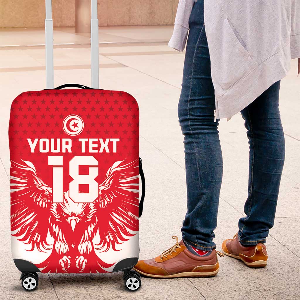 Custom Tunisia Football Luggage Cover Eagles of Carthage Spirit - African Pride