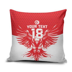 Custom Tunisia Football Pillow Cover Eagles of Carthage Spirit - African Pride