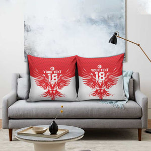 Custom Tunisia Football Pillow Cover Eagles of Carthage Spirit - African Pride
