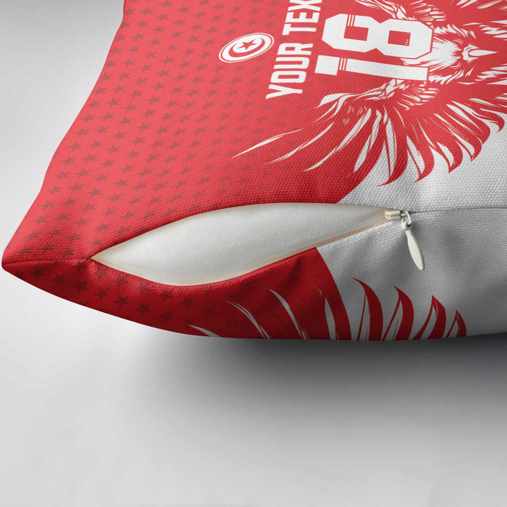 Custom Tunisia Football Pillow Cover Eagles of Carthage Spirit - African Pride