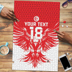 Custom Tunisia Football Puzzle Eagles of Carthage Spirit - African Pride