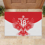 Custom Tunisia Football Rubber Doormat Eagles of Carthage Spirit - African Pride