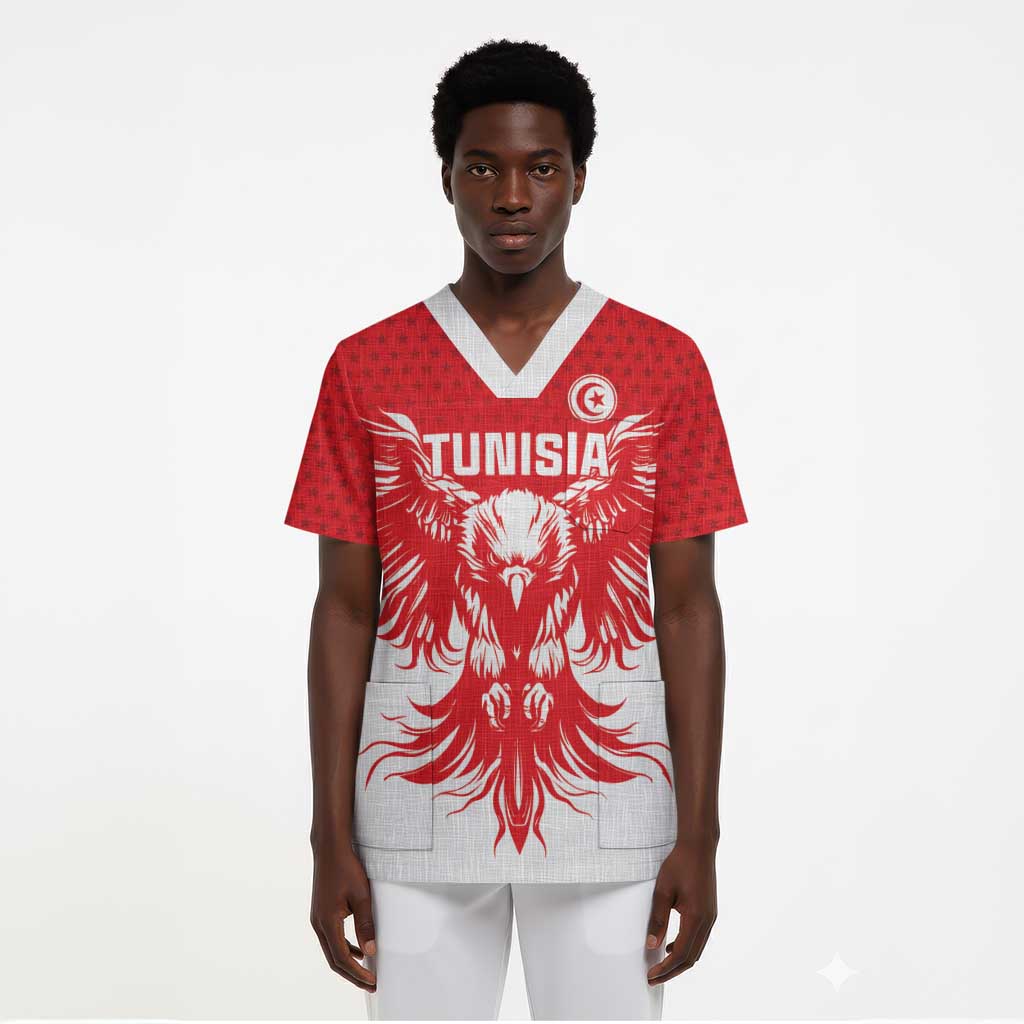 Custom Tunisia Football Scrub Top Eagles of Carthage Spirit - African Pride