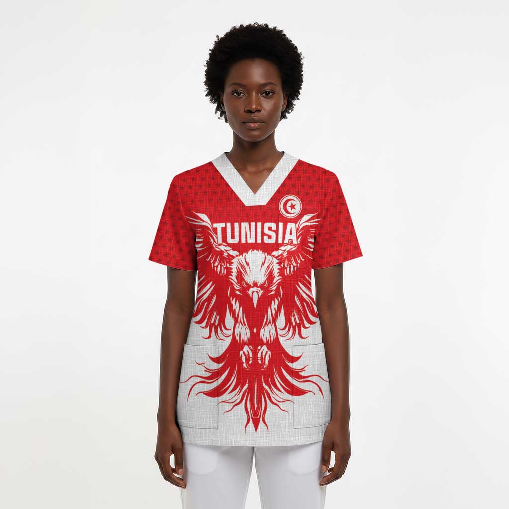 Custom Tunisia Football Scrub Top Eagles of Carthage Spirit - African Pride