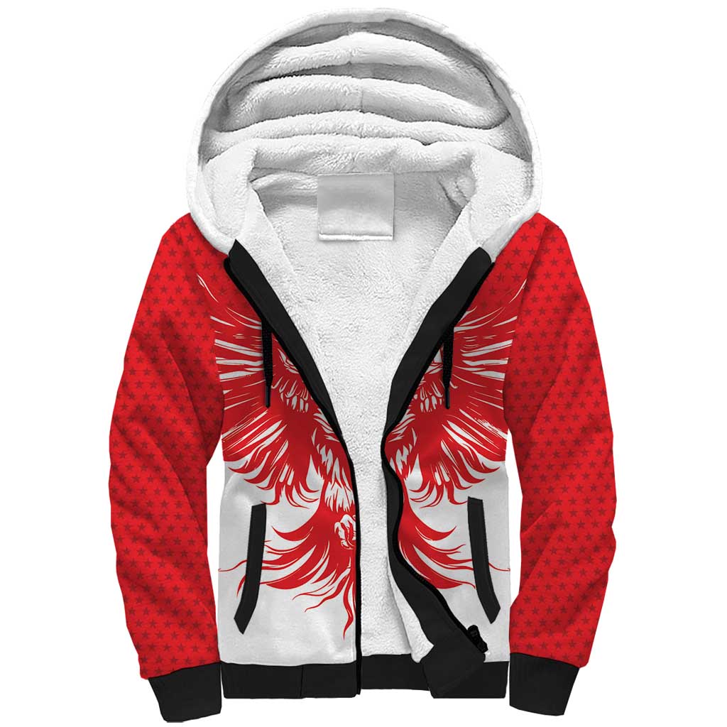 Custom Tunisia Football Sherpa Hoodie Eagles of Carthage Spirit - African Pride
