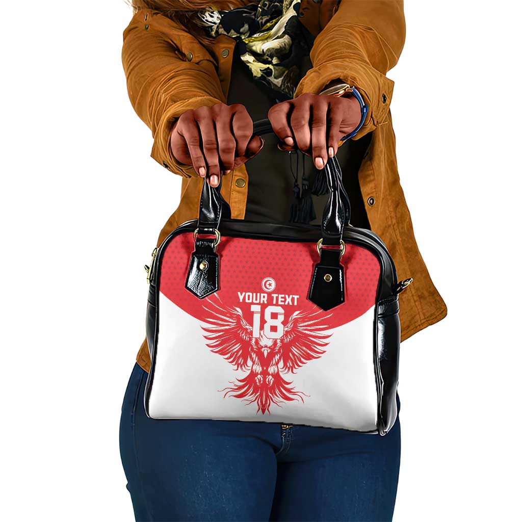 Custom Tunisia Football Shoulder Handbag Eagles of Carthage Spirit - African Pride