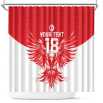 Custom Tunisia Football Shower Curtain Eagles of Carthage Spirit - African Pride