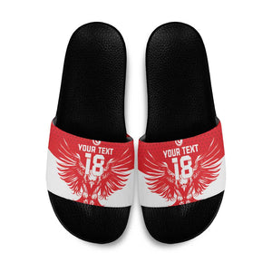 Custom Tunisia Football Slide Sandals Eagles of Carthage Spirit - African Pride