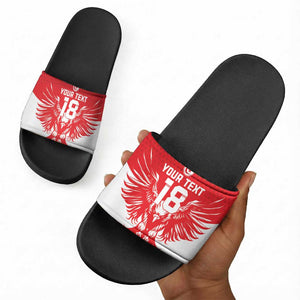 Custom Tunisia Football Slide Sandals Eagles of Carthage Spirit - African Pride