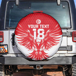 Custom Tunisia Football Spare Tire Cover Eagles of Carthage Spirit - African Pride