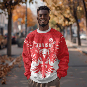 Custom Tunisia Football Sweatshirt Eagles of Carthage Spirit - African Pride