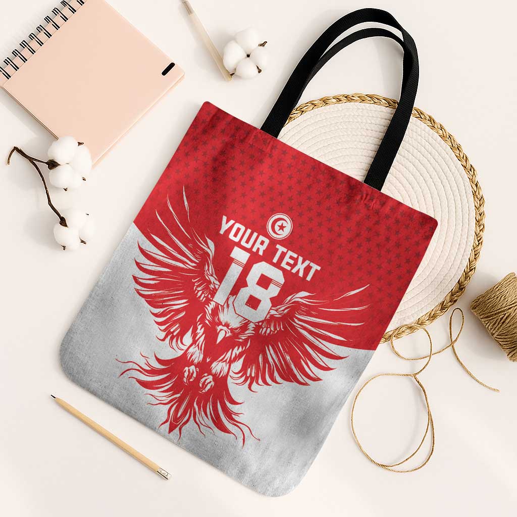 Custom Tunisia Football Tote Bag Eagles of Carthage Spirit - African Pride