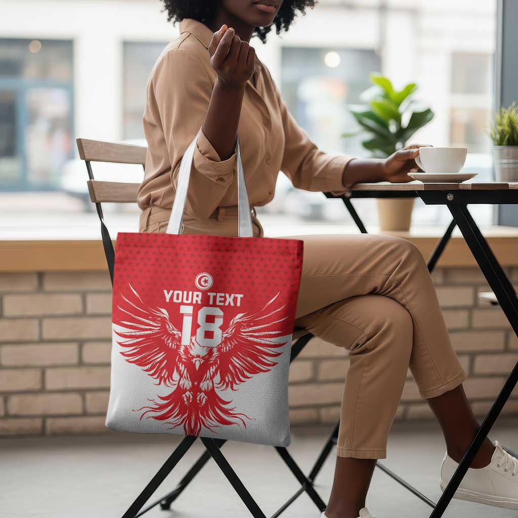 Custom Tunisia Football Tote Bag Eagles of Carthage Spirit - African Pride