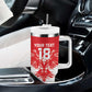 Custom Tunisia Football Tumbler With Handle Eagles of Carthage Spirit - African Pride