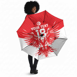 Custom Tunisia Football Umbrella Eagles of Carthage Spirit - African Pride