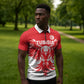 Custom Tunisia Football Zipper Polo Shirt Eagles of Carthage Spirit - African Pride