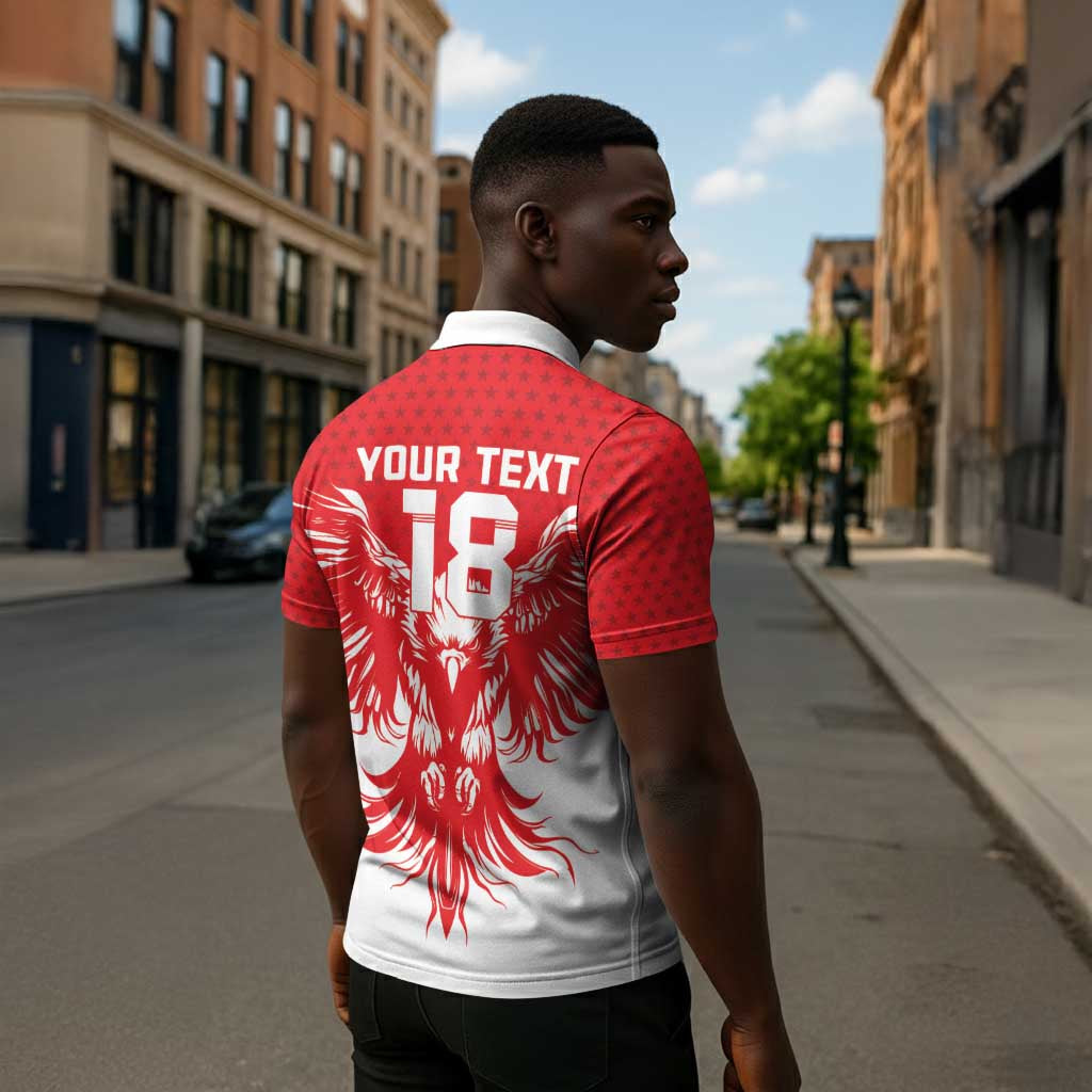 Custom Tunisia Football Zipper Polo Shirt Eagles of Carthage Spirit - African Pride