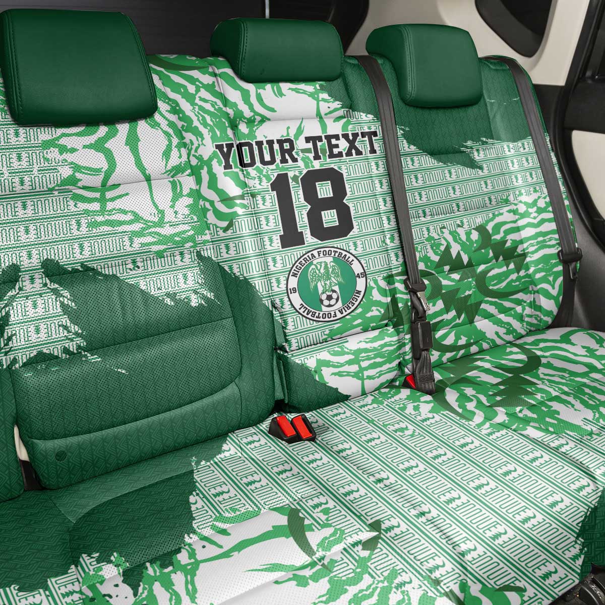 Custom Nigeria Fooball Back Car Seat Cover Super Eagles National Pride