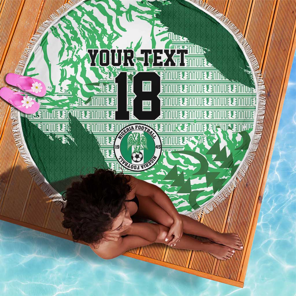 Custom Nigeria Fooball Beach Blanket Super Eagles National Pride