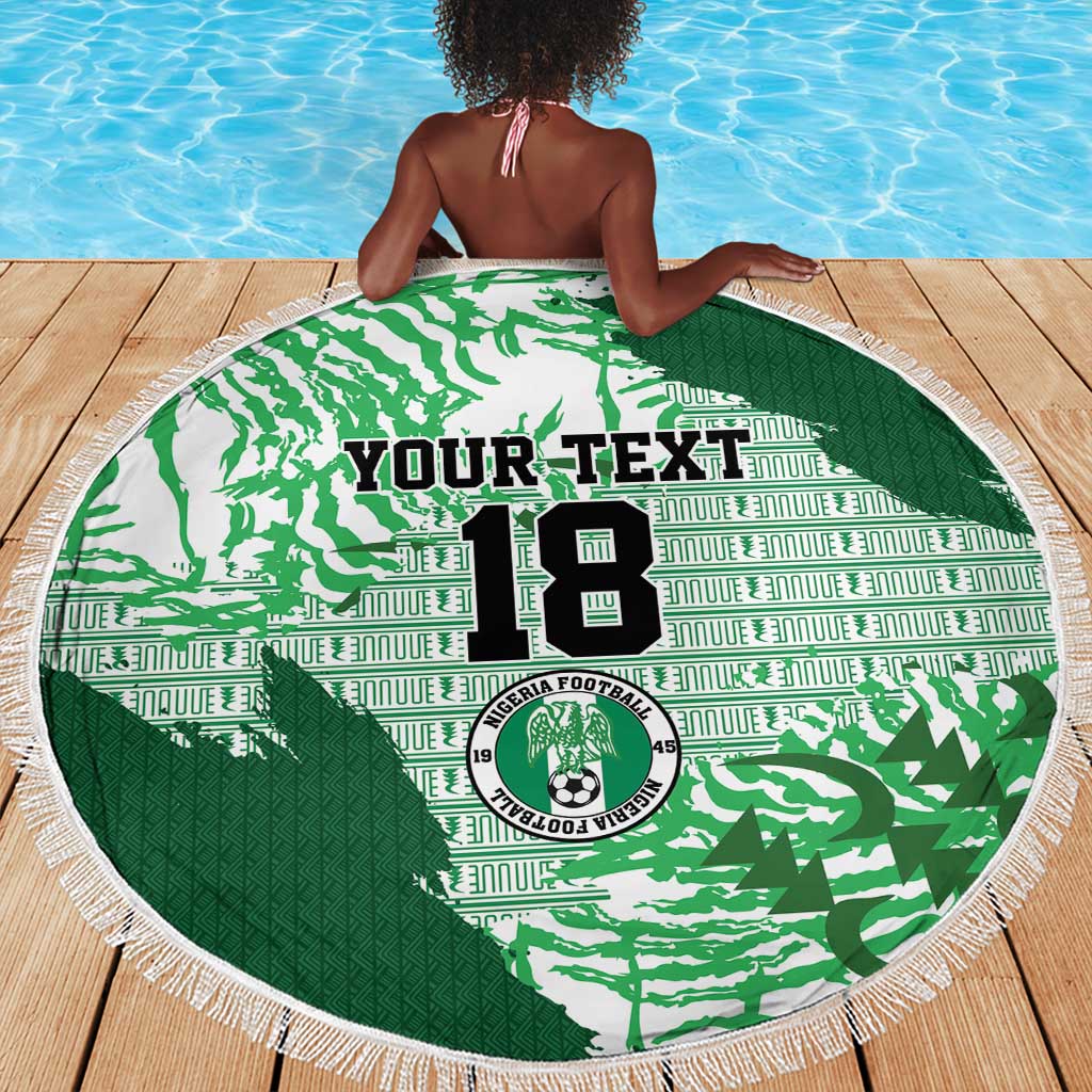 Custom Nigeria Fooball Beach Blanket Super Eagles National Pride