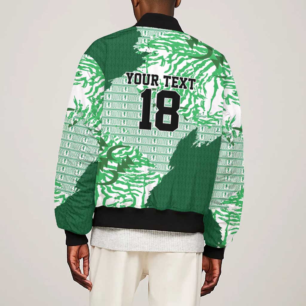 Custom Nigeria Fooball Bomber Jacket Super Eagles National Pride