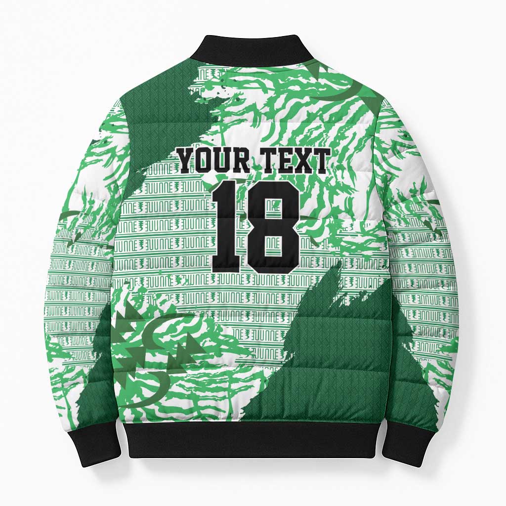 Custom Nigeria Fooball Bomber Puffer Jacket Super Eagles National Pride