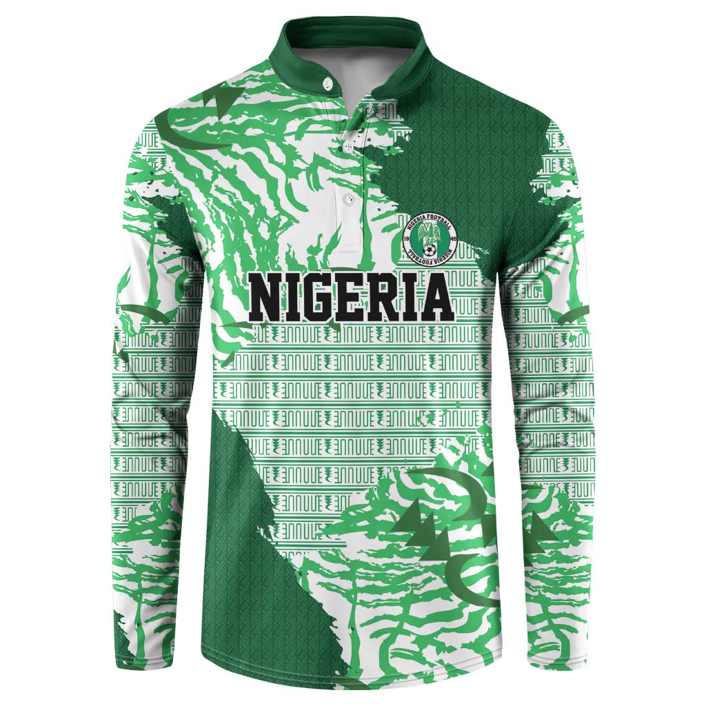 Custom Nigeria Fooball Button Sweatshirt Super Eagles National Pride
