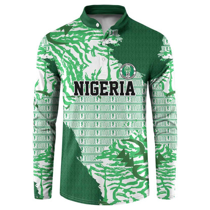 Custom Nigeria Fooball Button Sweatshirt Super Eagles National Pride