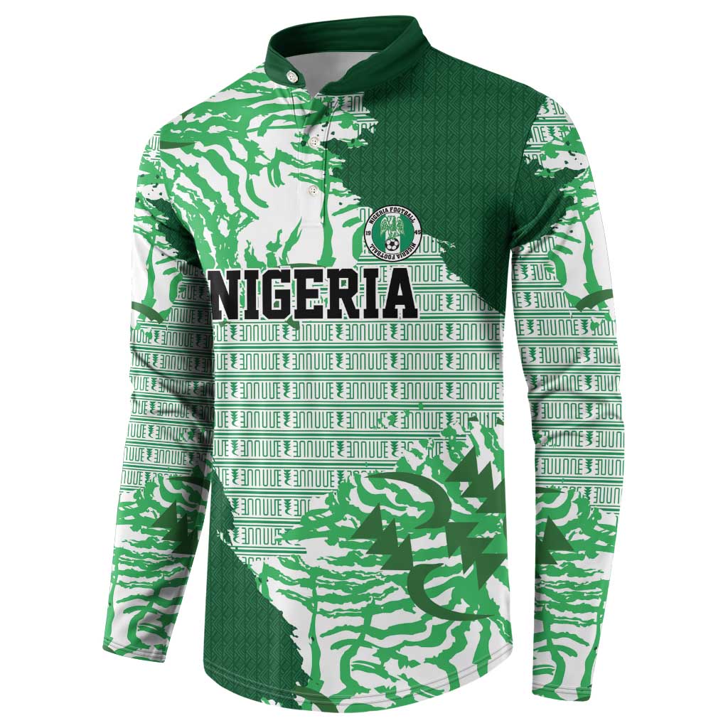 Custom Nigeria Fooball Button Sweatshirt Super Eagles National Pride