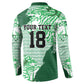 Custom Nigeria Fooball Button Sweatshirt Super Eagles National Pride