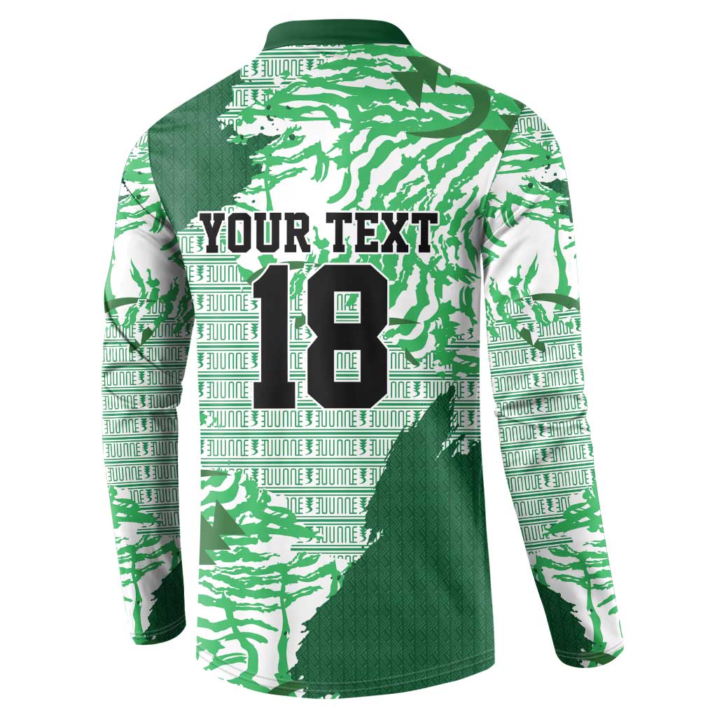 Custom Nigeria Fooball Button Sweatshirt Super Eagles National Pride