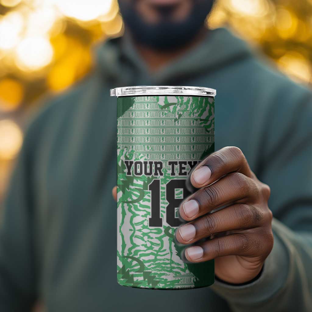 Custom Nigeria Fooball 4 in 1 Can Cooler Tumbler Super Eagles National Pride